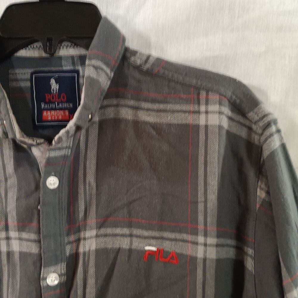 Polo Ralph Lauren Aarion's Style Button Down Shirt Men's XL Fila Embroidered